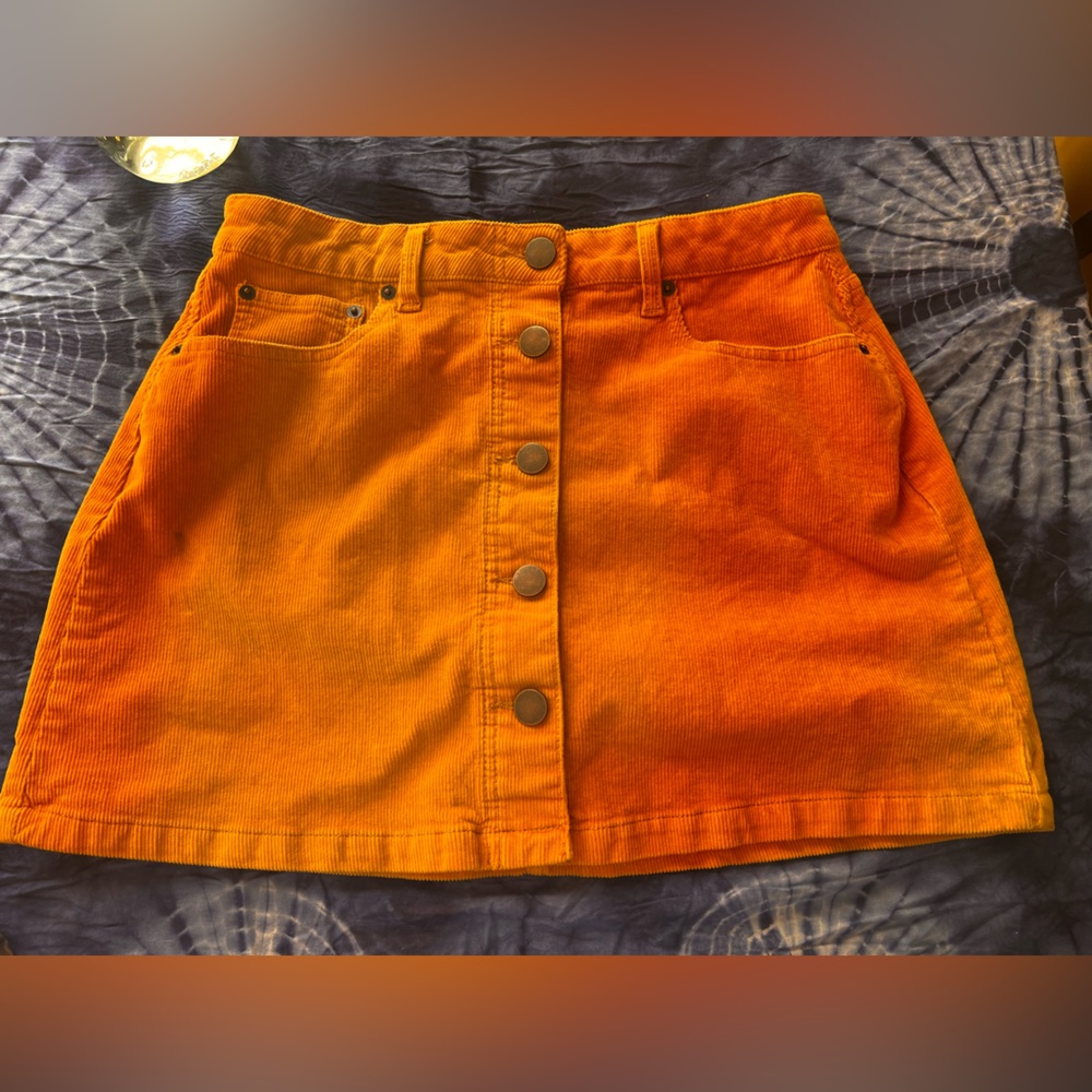 Corduroy Mustard Skirt